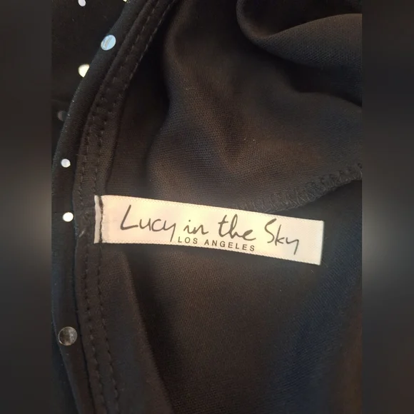 Lucy in the Sky Black and White Mini Dress - Picture 6 of 7